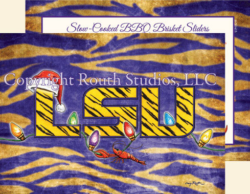 LSU Purple and Gold Christmas Cards | Artist Craig Routh| LSU Holiday Card